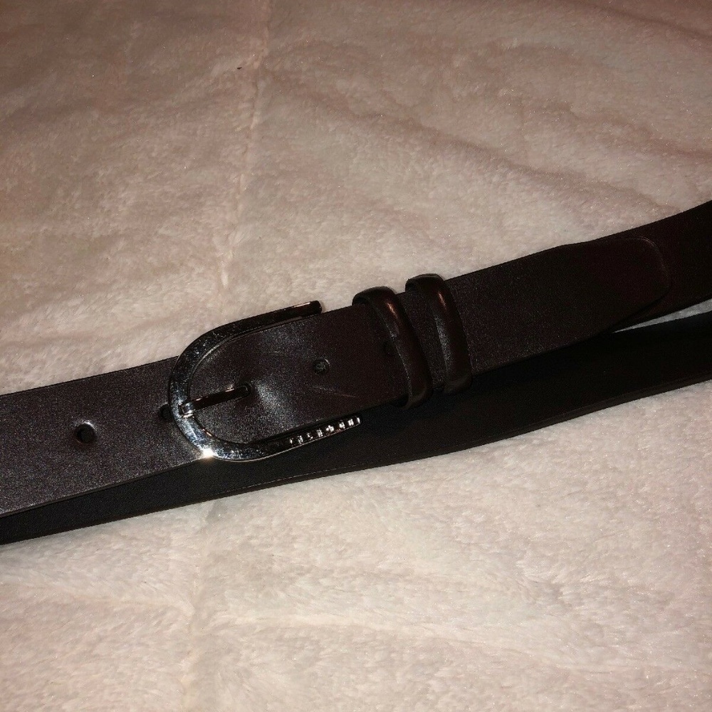 Sean John Mens Leather Belt Brown Solid Size 36